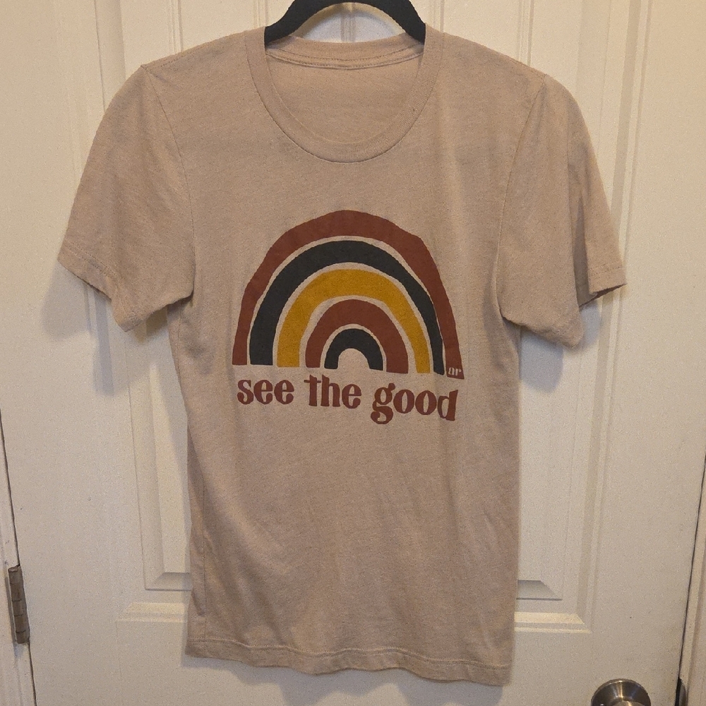See The Good Rainbow Beige Tshirt